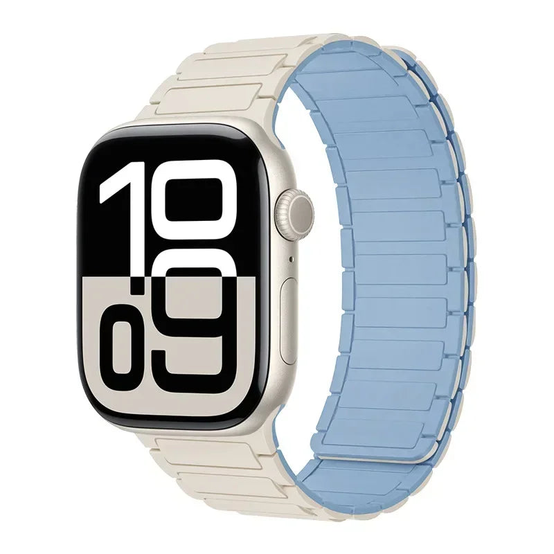 Magnetic Band for Apple Watch Ultra 3 49Mm 46Mm 42Mm 45Mm 44Mm 40Mm 41Mm Silicone Strap Iwatch Series 11 10 9 8 7 6 SE Bracelet