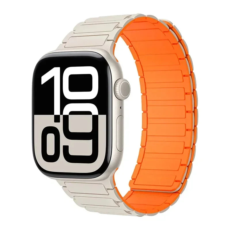 Magnetic Band for Apple Watch Ultra 3 49Mm 46Mm 42Mm 45Mm 44Mm 40Mm 41Mm Silicone Strap Iwatch Series 11 10 9 8 7 6 SE Bracelet