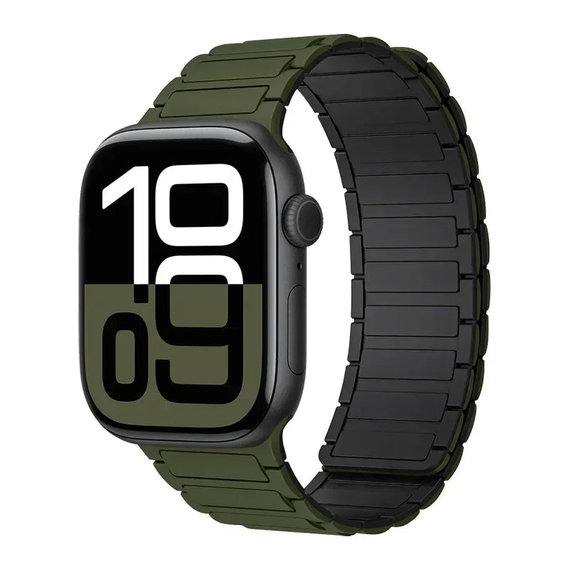 Magnetic Band for Apple Watch Ultra 3 49Mm 46Mm 42Mm 45Mm 44Mm 40Mm 41Mm Silicone Strap Iwatch Series 11 10 9 8 7 6 SE Bracelet