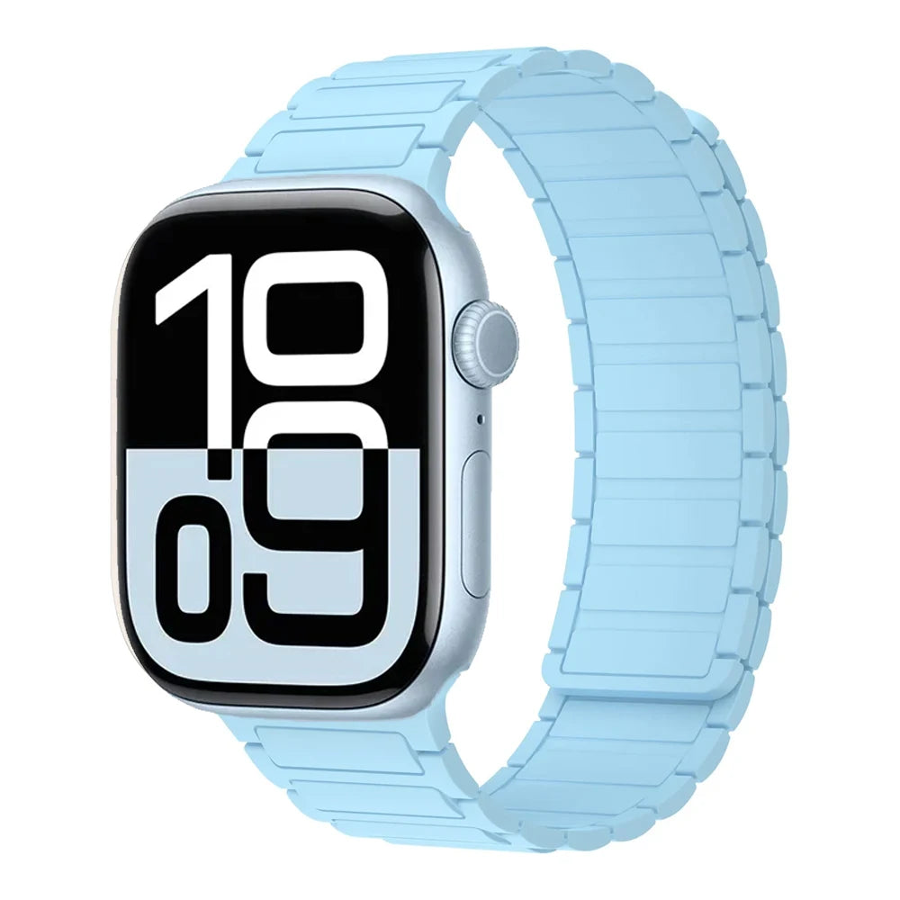 Magnetic Band for Apple Watch Ultra 3 49Mm 46Mm 42Mm 45Mm 44Mm 40Mm 41Mm Silicone Strap Iwatch Series 11 10 9 8 7 6 SE Bracelet