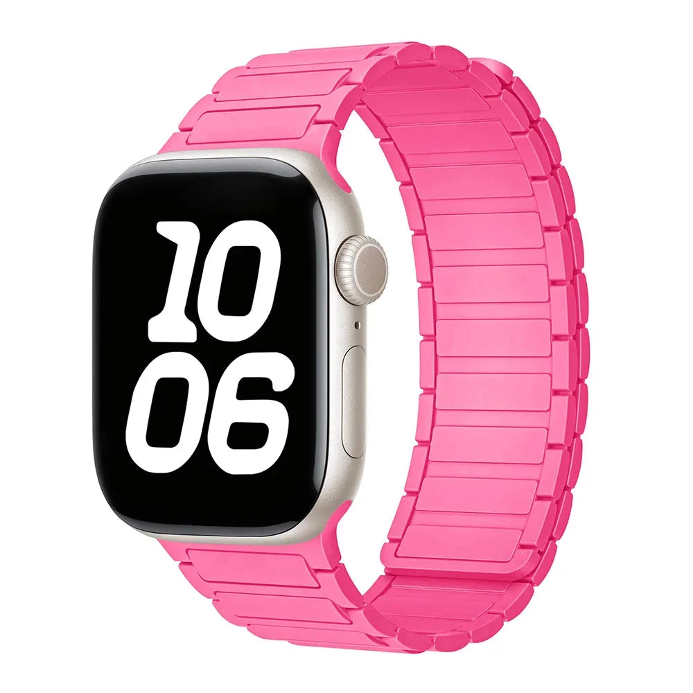 Magnetic Band for Apple Watch Ultra 3 49Mm 46Mm 42Mm 45Mm 44Mm 40Mm 41Mm Silicone Strap Iwatch Series 11 10 9 8 7 6 SE Bracelet