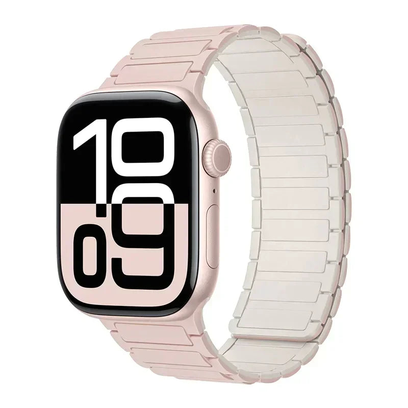 Magnetic Band for Apple Watch Ultra 3 49Mm 46Mm 42Mm 45Mm 44Mm 40Mm 41Mm Silicone Strap Iwatch Series 11 10 9 8 7 6 SE Bracelet