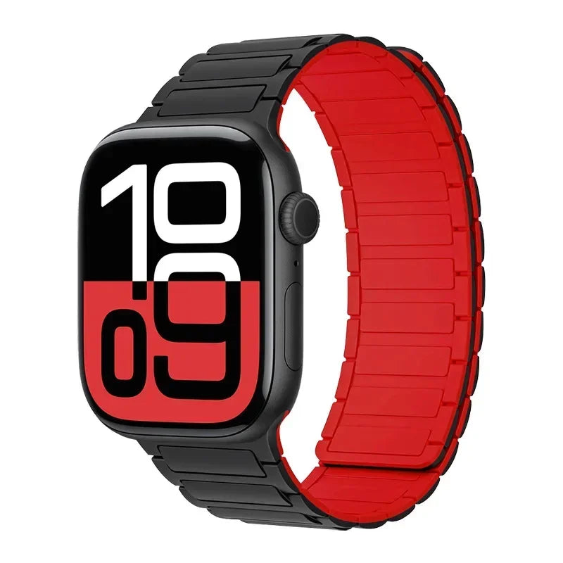 Magnetic Band for Apple Watch Ultra 3 49Mm 46Mm 42Mm 45Mm 44Mm 40Mm 41Mm Silicone Strap Iwatch Series 11 10 9 8 7 6 SE Bracelet